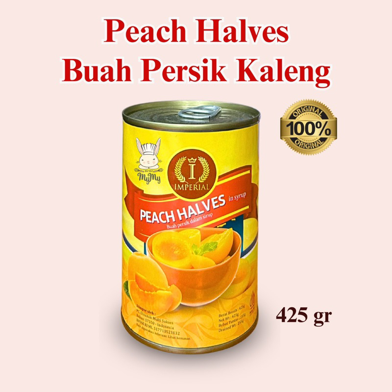 

Imperial Peach Halves 425 gr | Buah Persik Kaleng