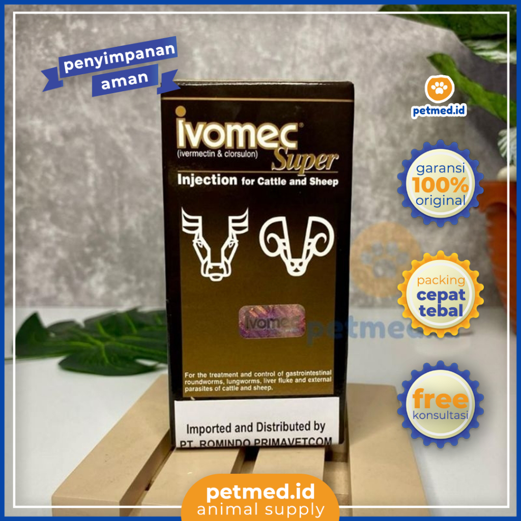 Ivomec Super (obat anti ektoparasit dan endoparasit hewan) 50ml inj