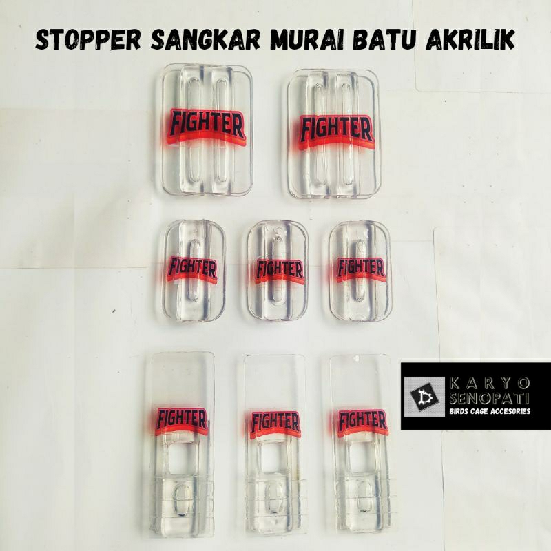 stoper sangkar murai batu akrilik stopper bening fighter aksesoris sangkar