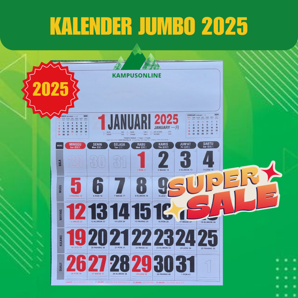 

PROMO KALENDER DINDING 2025 SUPER BESAR - KALENDER DINDING JUMBO TERBARU BEST SELLER