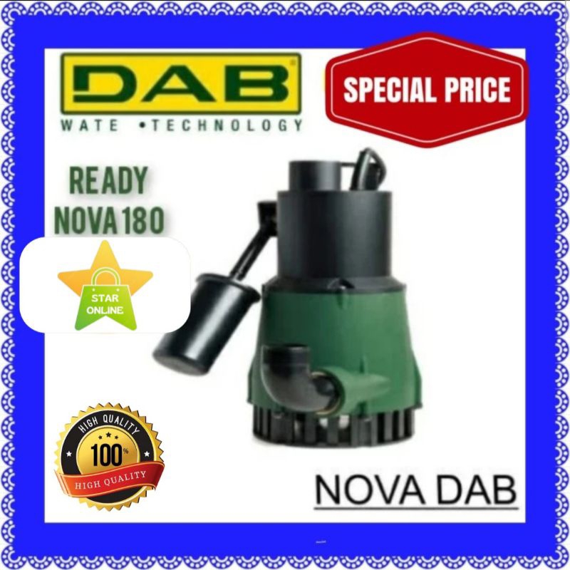 Garansi pompa celup air kotor Dab Nova 180 MA Italy submersible pump otomatis automatic sibel 200 w