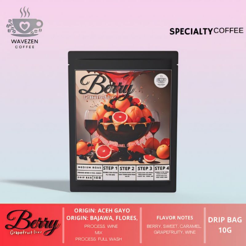 

Kopi filter Guava Berry Magic Drip Bag 1 pcs Coffee | bubuk kopi hitam instan filter | Arabika | specialty Kopi | Murah Hemat | Diskon | Coffee | minuman | kekinian | Gen z | Natural |
