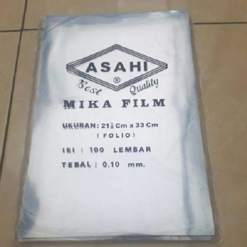 

Plastik Mika Jilid Buku / Cover Mika Folio Tebal 0.10 mm(Pak= 100 lbr)
