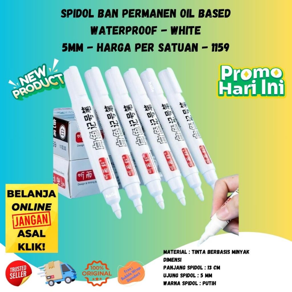 

Spidol Ban Waterproof 5mm Berbasis Oli Permanen Tahan Air Tinta Jelas