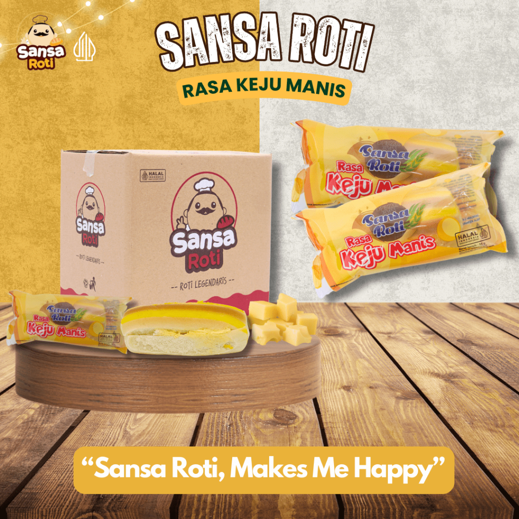 

RB [ISI 15pcs+Free 3pcs] - Sansa Roti - Keju Manis Sweet Cheese Bread