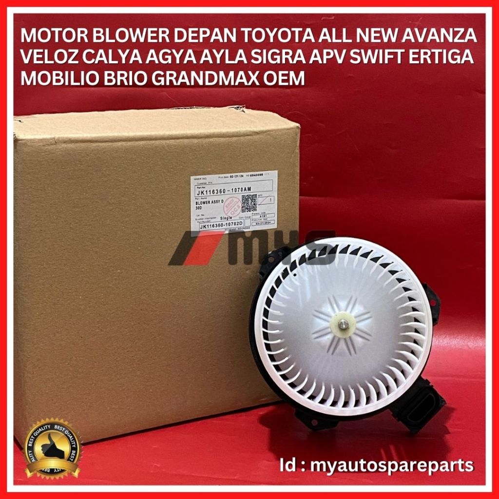 MOTOR BLOWER DEPAN AC Mobil TOYOTA All New Avanza Veloz Calya Agya Ayla Sigra APV Swift Ertiga Mobil