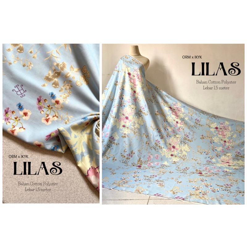KJK Kain Ori Ria Miranda Motif Lilas Bahan Cotton Polyster