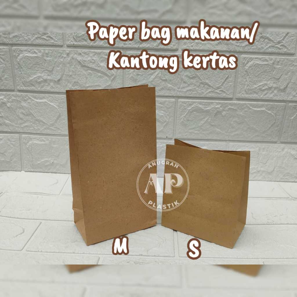 

Paper Bag Coklat Polos Uk S dan Uk M / Kantong Paper Bag PER PACK