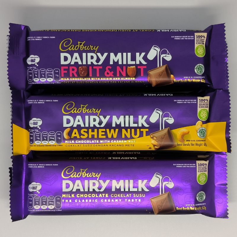 

Cadbury Dairy Milk 62 gram random