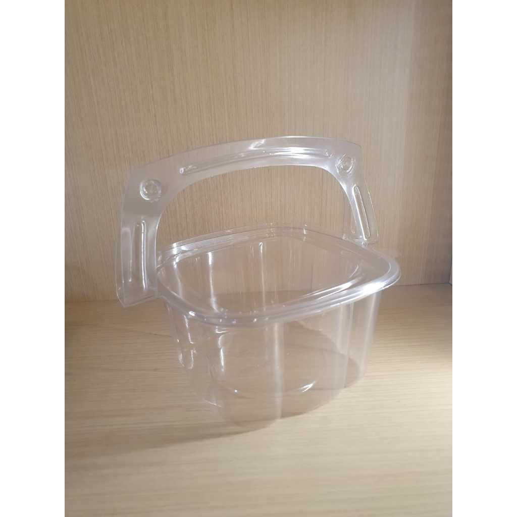 Mika Keranjang 500ml handle pegangan dessert box kekinian jelly pudding nasi makanan tray tenteng de