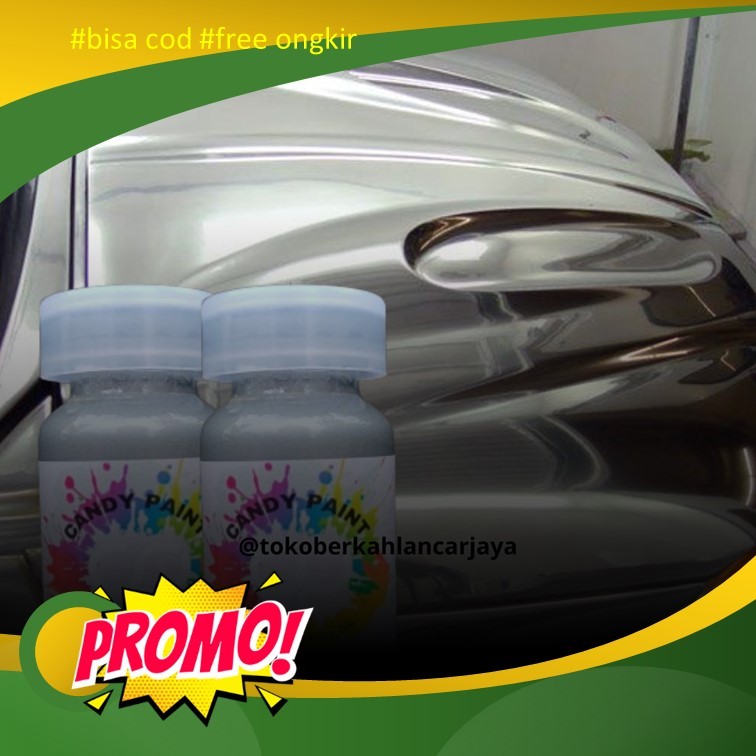 (SEMPROT) 12,5 ML Cat Semprot Krom 12,5 ML - Warna Krom Cat Logam Otomotif