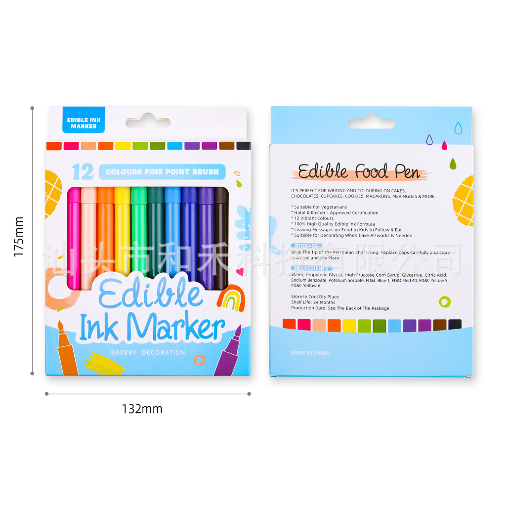 

Bakul Bekal - 1 Set Edible Pen isi 12 Warna