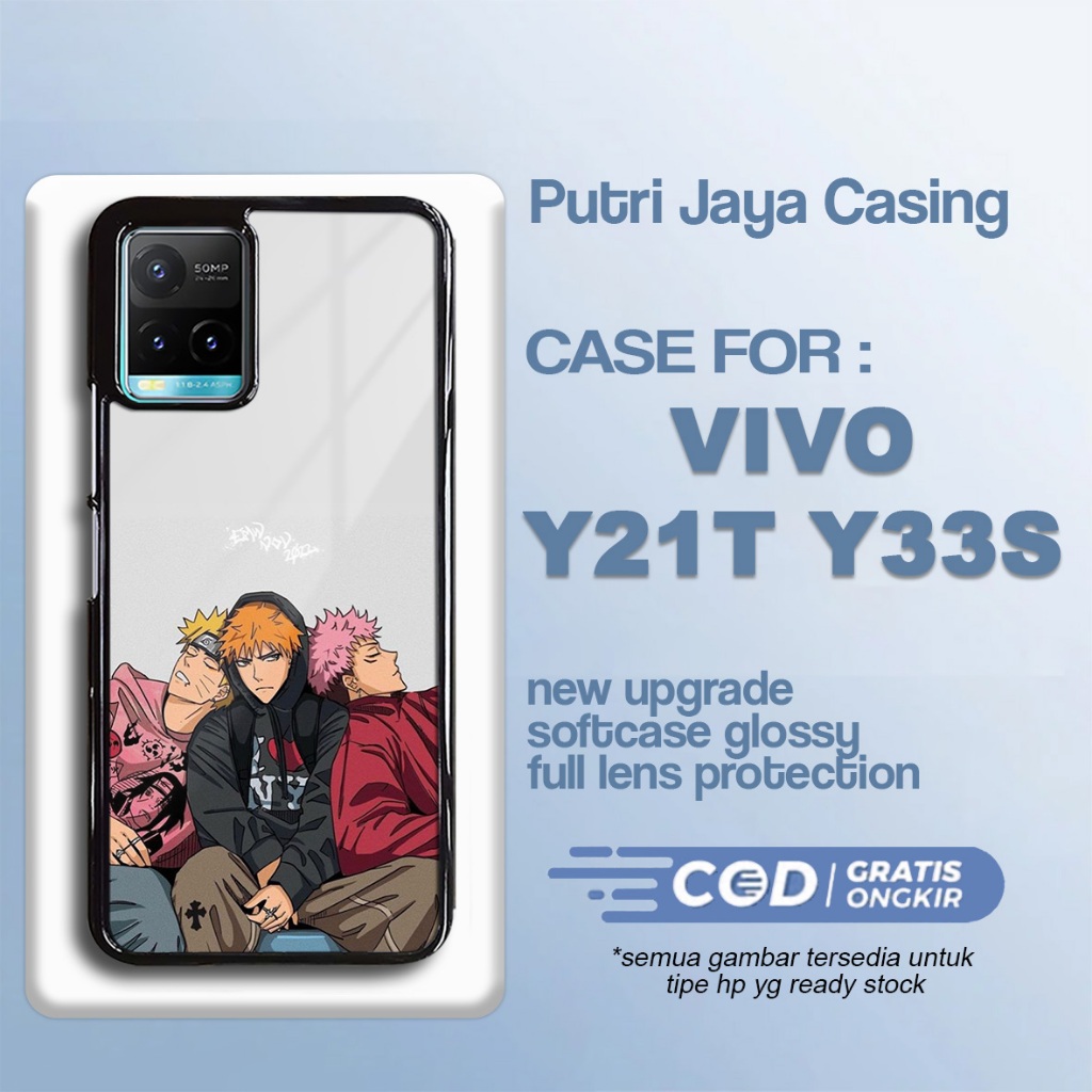 Case Vivo Y21T Y33S Terbaru Anime cowok Hardcase Softcase Glossy Casing Vivo Y21T Y33S Terlaris