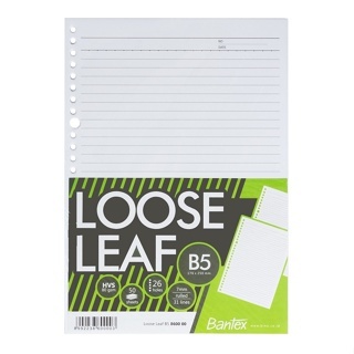 

BANTEX LOOSE LEAFT B5 PAPER 26RING 80GSM