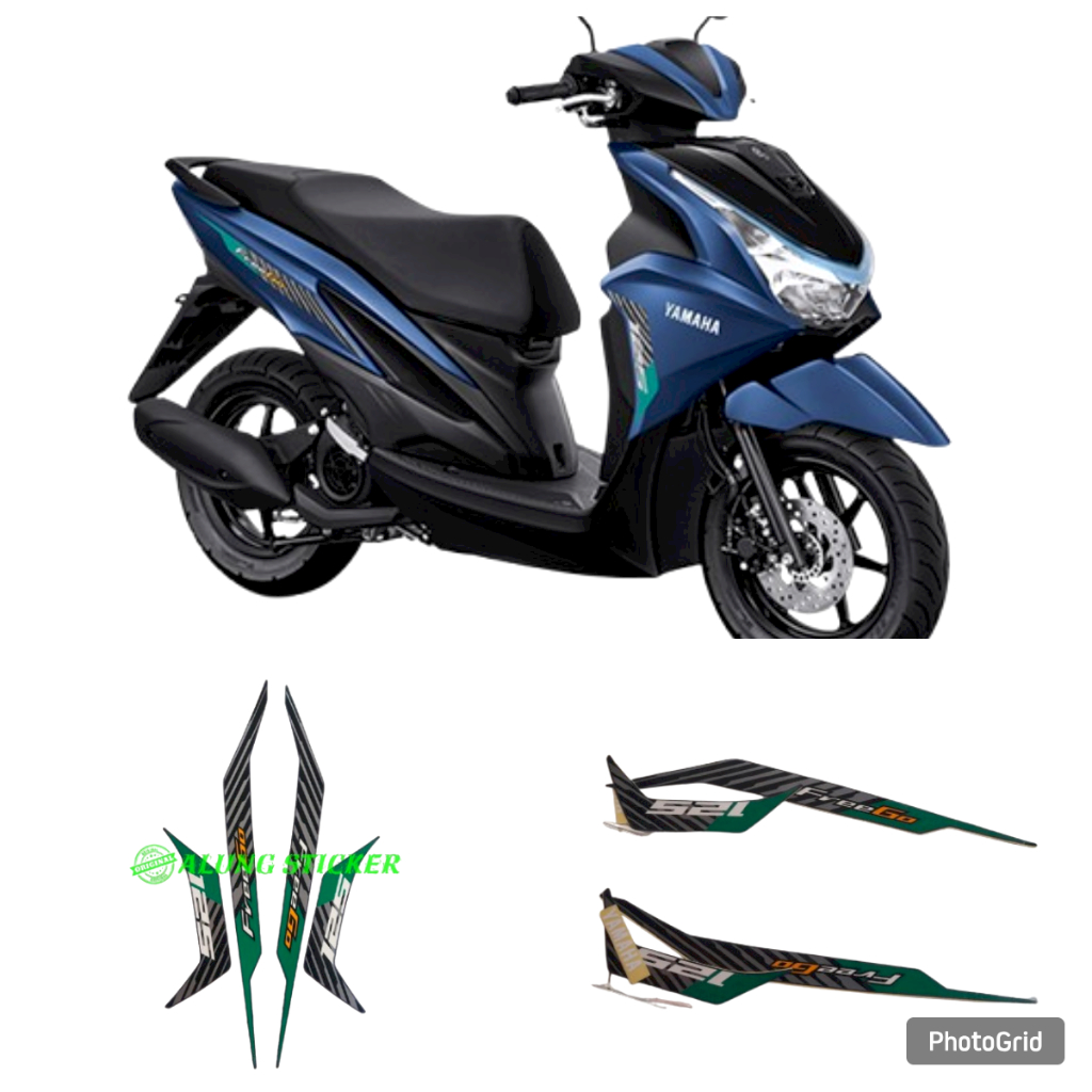 STIKER STRIPING LIS LES BODY MOTOR YAMAHA FREEGO 2024 BIRU