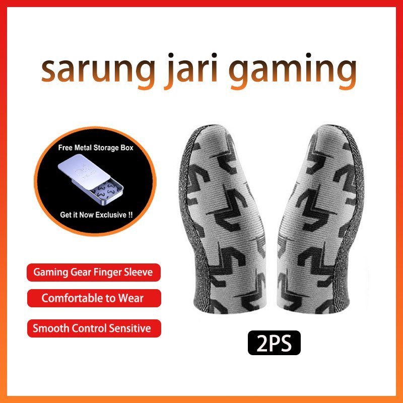 Memo finger sleeve Sarung Jari Jempol Elastis Gaming e sport Memo FS04 Silver Fiber Original