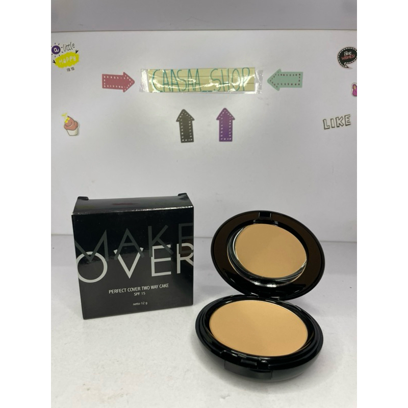 [NEW ORI] MAKE OVER Perfect Cover Two Way Cake - Bedak padat high coverage flawless ringan make up t