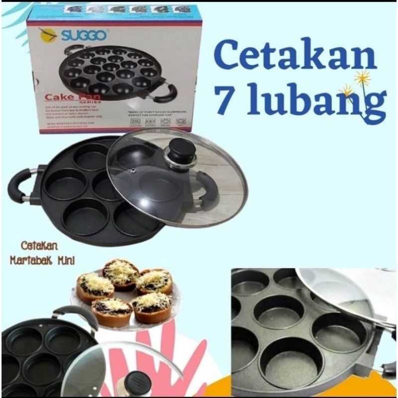 Cetakan Martabak Mini/ Cetakan Suggo 7 Lubang Datar