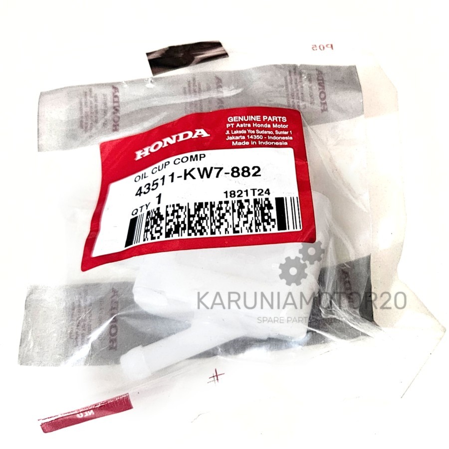 Tabung Minyak Rem Belakang Supra X 125/CS1/Sonic/CB/CBR Original AHM 43511-KW7-882