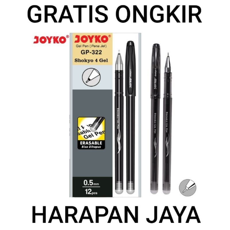 

Gel Pen GP-322 Shokyo 4 Gel JOYKO 0.5mm Per Lusin ( ISI 12 PCS )
