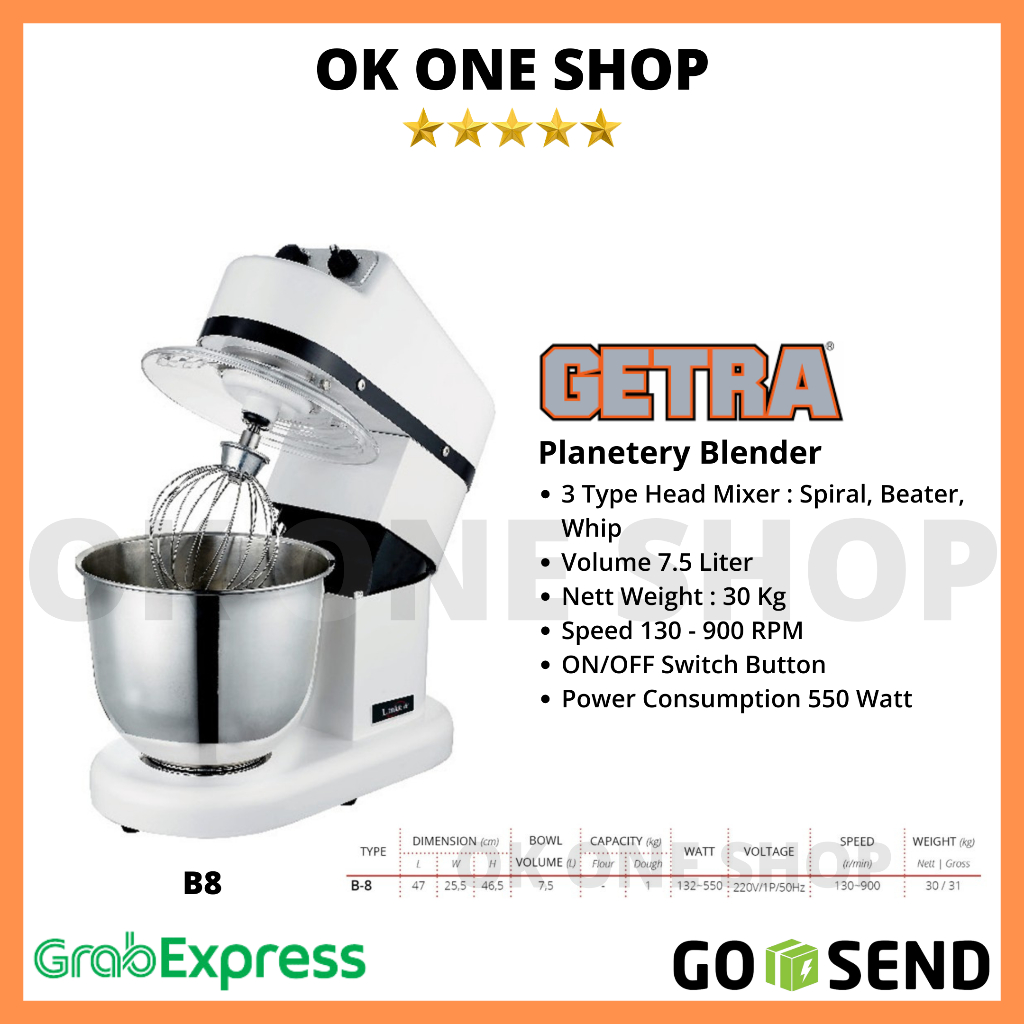 GETRA Planetary Mixer B8