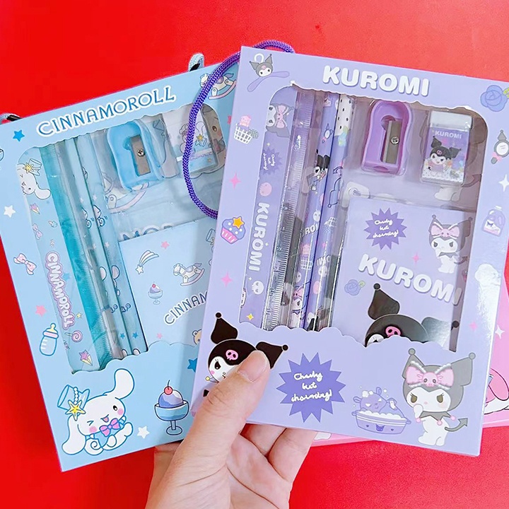 

SPESIAL ALAT TULIS SET EDISI SANRIO 5 IN 1 STATIONERY SET ATK KUROMI CINNAMOROLL MY MELODY