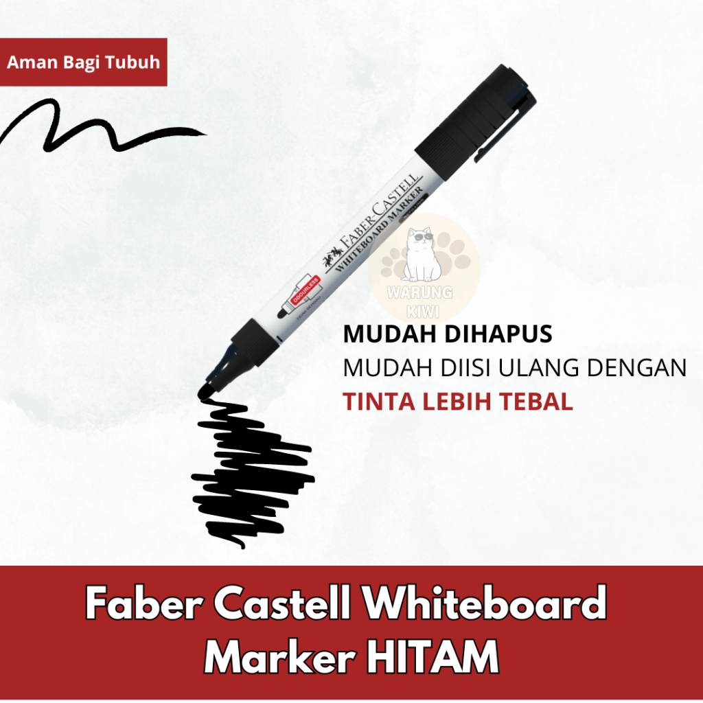 

FABER CASTELL Whiteboard Marker HITAM