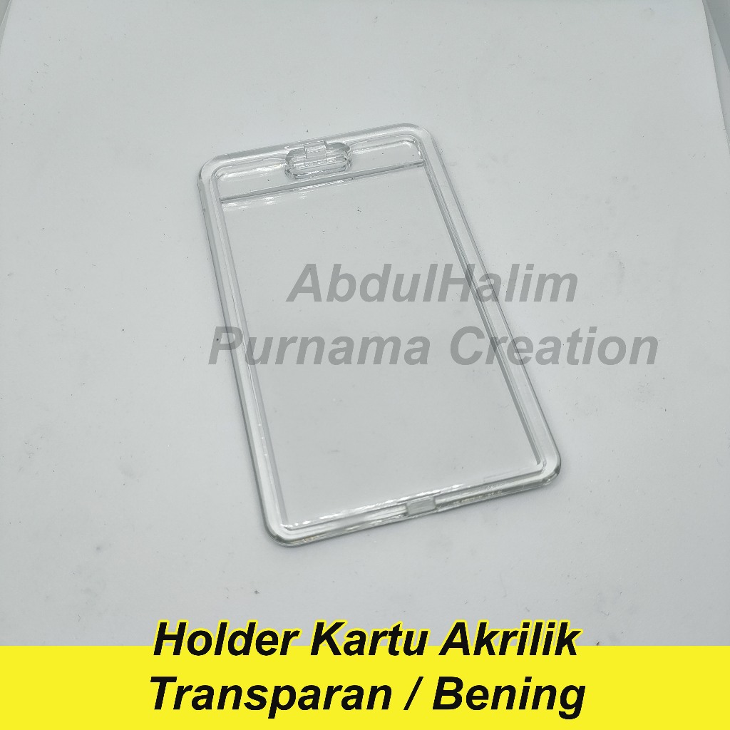 Id Card HOLDER AKRILIK Transparan Nametag Id Card Holder Mika 2 Sisi Tempat Id Card Holder Acrylic