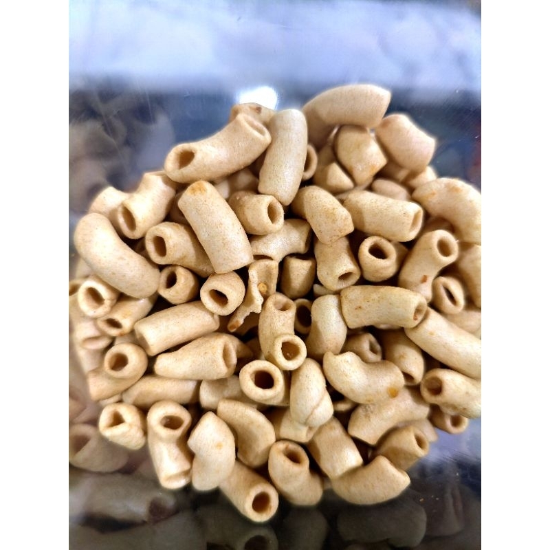 

Makaroni Bantat / Makaroni mini Rasa Gurih Pedas Manis Asin Cemilan Renyah