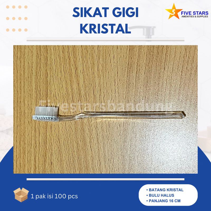Sikat Gigi Krystal Clear Bening / Dental Kit Amenities Hotel