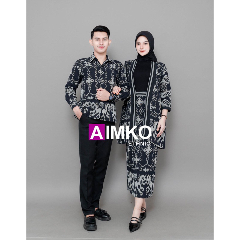 MADAM BLACK NTT COUPLE TENUN - BAJU TENUN COUPLE - COUPLE TENUN KONDANGAN