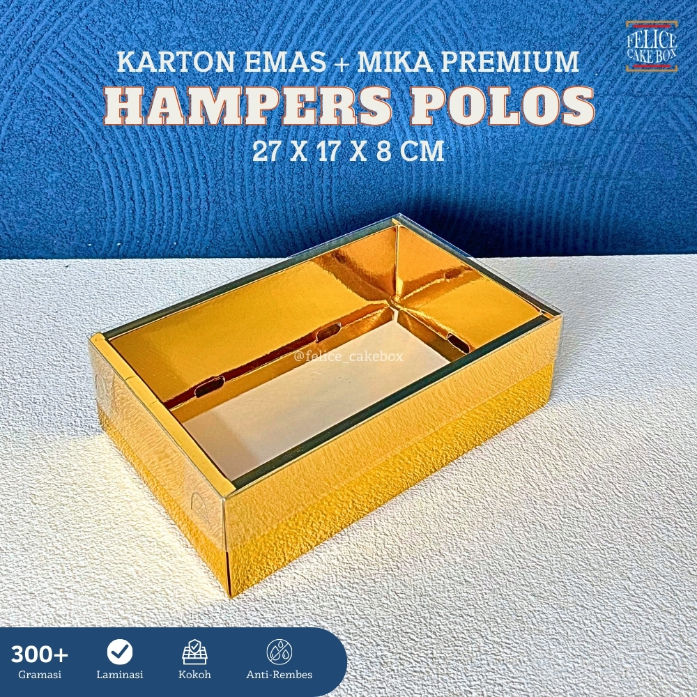BOX HAMPERS POLOS 27X17X8 CM isi 10 pcs / DUS KUE KERING / DUS ISI 3 TOPLES / BOX PARCEL / BOX KUE K