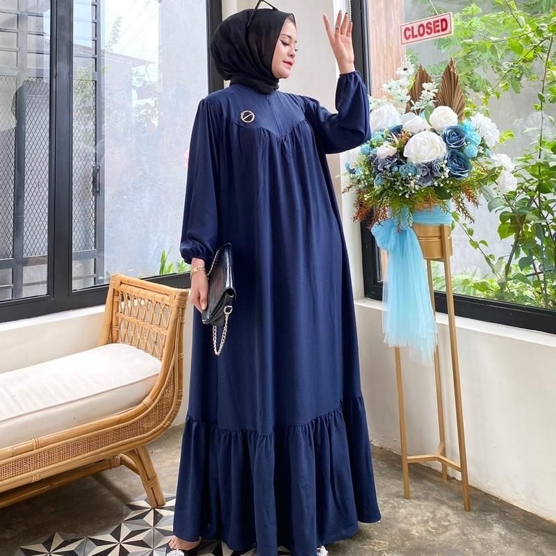 Gamis Jumbo Mewah Ld 130 Ld 140 XXXL Sampai XXXXL Jenna