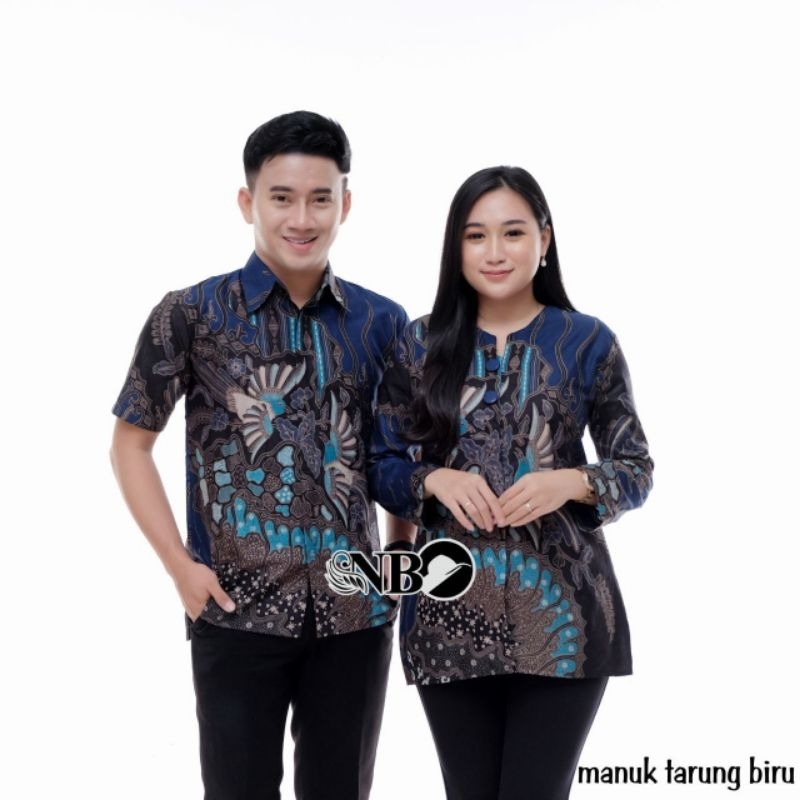 Baju Batik Couple Modern Atasan Baju Batik Pria Wanita Kantor