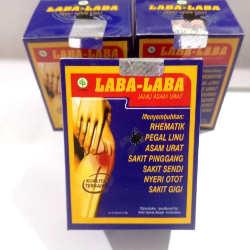 

JAMU LABA LABA SERBUK ORIGINAL ASAM URAT RHEMATIK 1PAK ISI 10