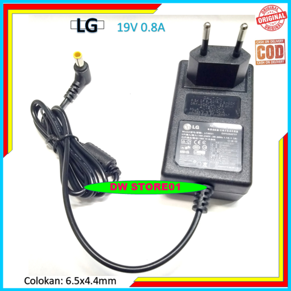 Adaptor monitor tv LG 19v 0.84 charger tv dan monitor lcd led lg colokan jarum