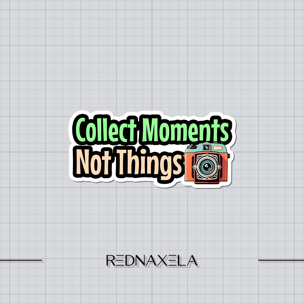 

Stiker Vinyl Stiker Koper Collect Moments Not Things Travel Suitcase Sticker