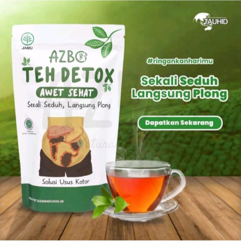 

PROMO!! AZBO Teh Detox Sekali Seduh Langsung Plong Kesehatan Usus Pembersih Usus Kotor