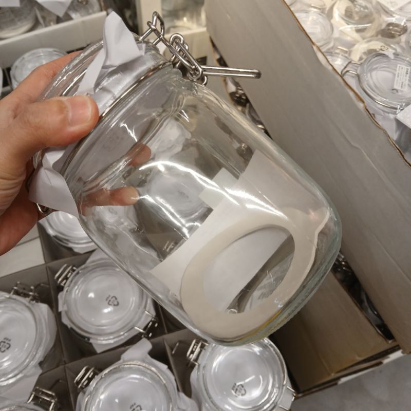 Toples Kecil Dengan Tutup Kedap rapat Stoples kombucha Kaca Tebal bulat Tc-1323