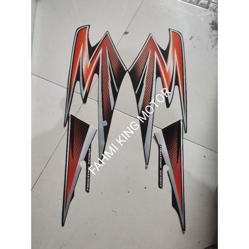 LIST LIS STIKER STRIPING TANGKI BOK DOP AKI OLSAM RXKING RX KING ORANGE 2003