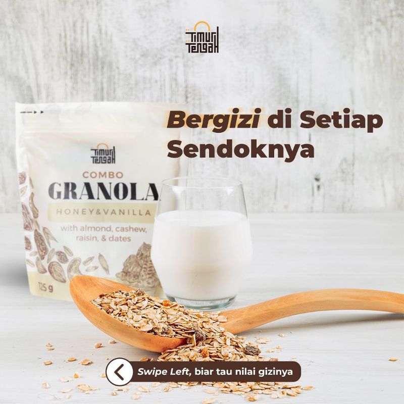 

Sereal Makanan Sehat Granola Honey Vanilla 125 gr Original by Premium Timur Tengah High Quality