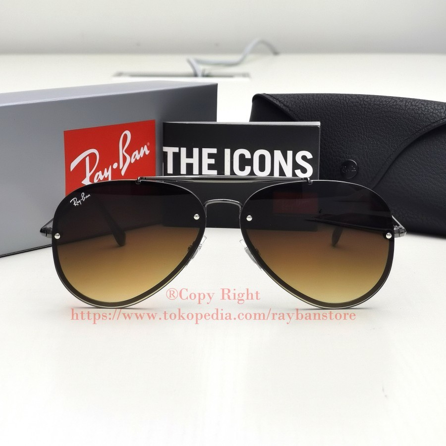 Kacamata RayBan Blaze Aviator RB 3584N 001/13 Brown Gradient Original