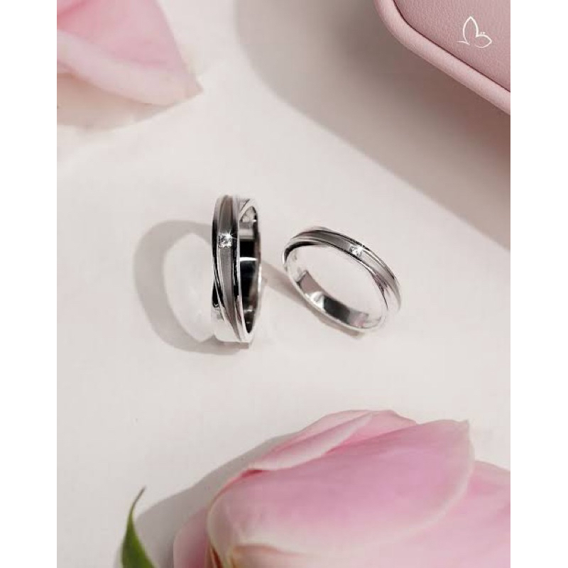 Cincin silver jewelry sepasang