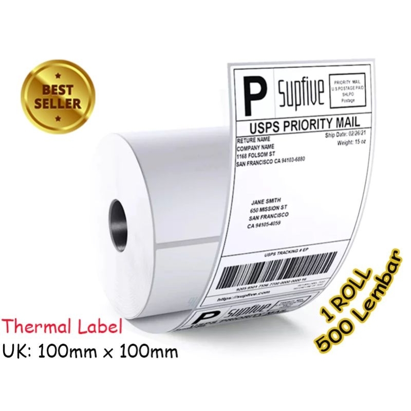 

KERTAS PRINT RESI ROLL 100X100 ISI 500 LEMBAR KERTAS THERMAL LABEL THERMAL STIKER BARCODE PENGIRIMAN RESI