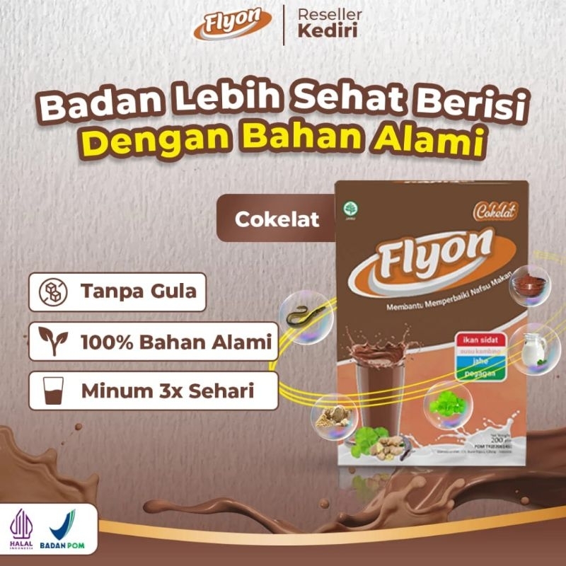 

Susu Flyon Penambah Nafsu Makan Susu Penggemuk Badan Full Nutrisi Penambah Berat Badan Original Bpom