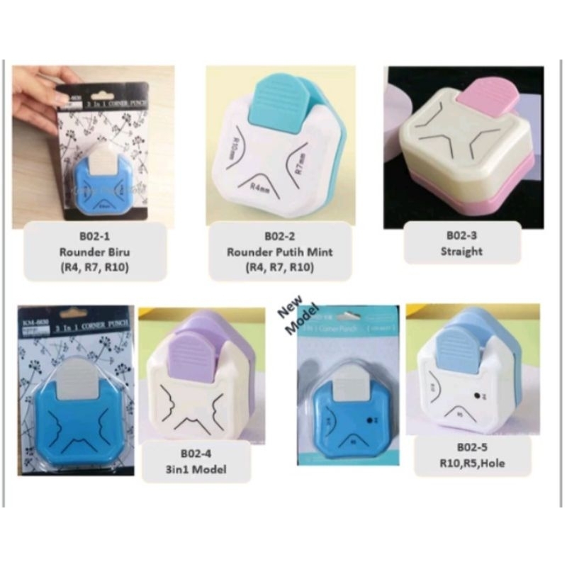 

AYURI - paper punch 3in1 corner punch/PEMOTONG SUDUT KERTAS 3 MODEL/PEMBOLONG KERTAS 2,5CM