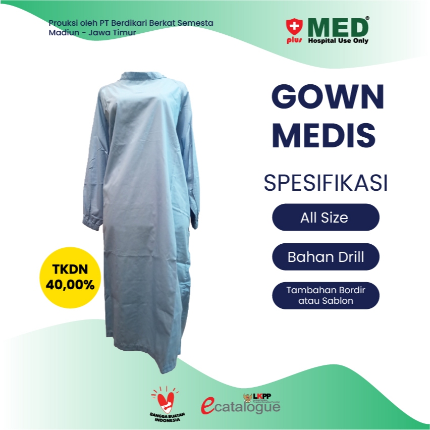 APD SURGICAL GOWN | GOWN MEDIS BAHAN DRILL