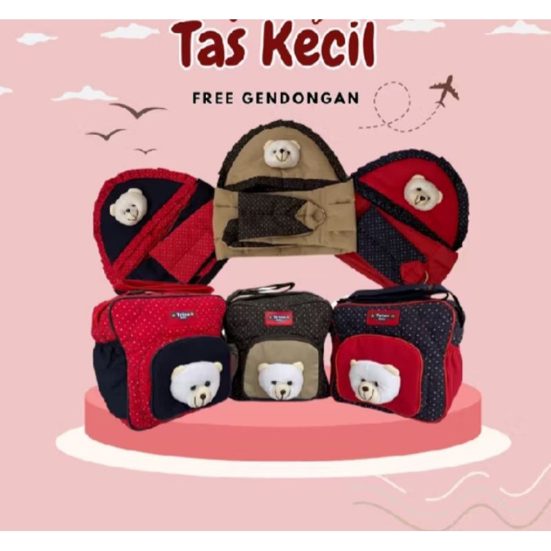 [2in1 Tas dan Gendongan Samping] SET PERLENGKAPAN BAYI GENDONGAN SAMPING DAN TAS BAYI BONEKA