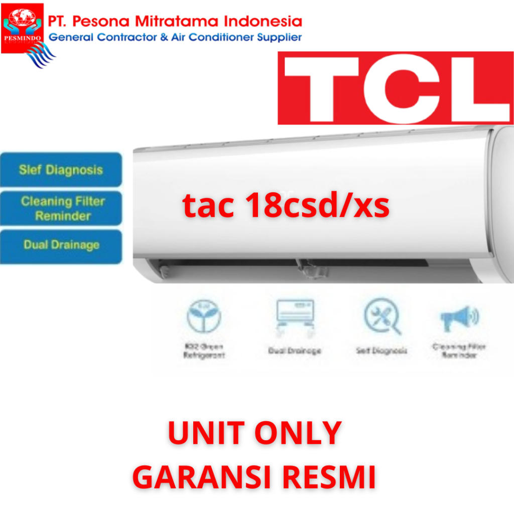 TCL AC 2 PK STANDARD TAC 18CSD/XS2 AC SPLIT GOLD FIN