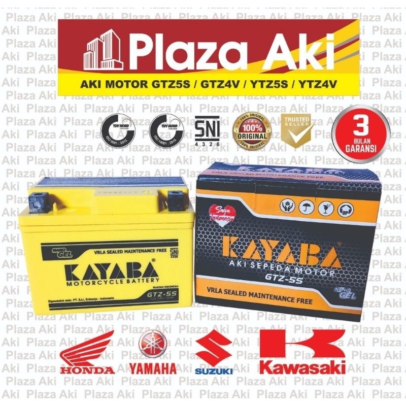 (KAYABA GTZ5S) Aki Kering Motor HONDA Beat Scoopy Vario 110 Revo Spacy Supra X 125 YAMAHA Mio Vixion